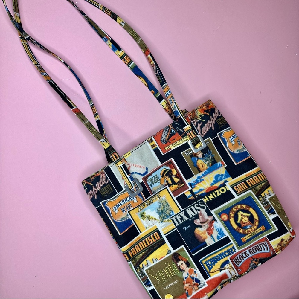 Vintage Western Pinup Cartoon Purse Handbag